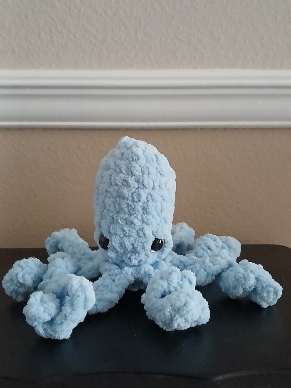 Baby Blue Crocheted Octopus Plush